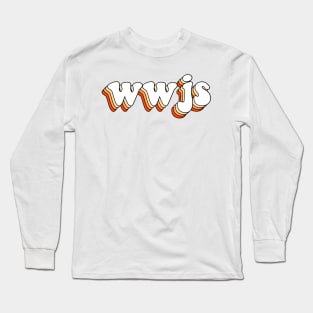 what would jesus say (orange) Long Sleeve T-Shirt